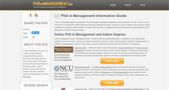 Desktop Screenshot of phdinmanagement.org