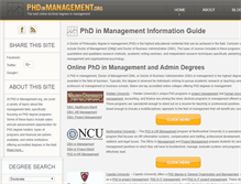 Tablet Screenshot of phdinmanagement.org